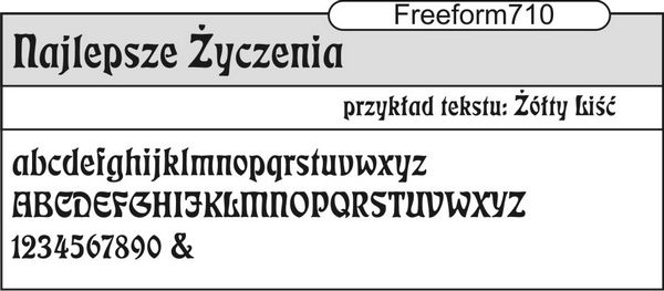 czcionka freeform710 