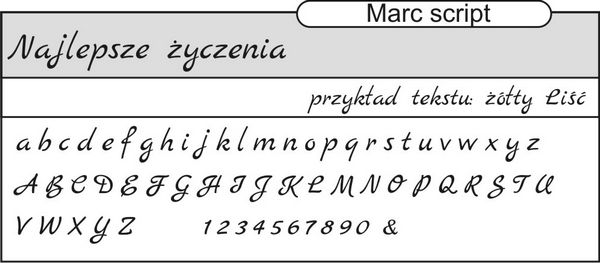 czcionka marc script 