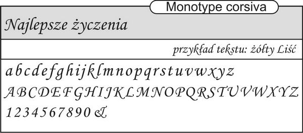 czcionka monotype corsiva